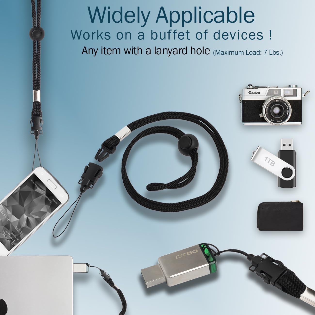 Camera & Cell Phone Neck Strap (Lanyard Style) Adjustable with Quick-Release (Applicable on Many Devices) - Image 2