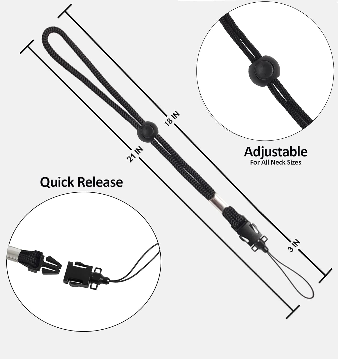 Camera & Cell Phone Neck Strap (Lanyard Style) Adjustable with Quick-Release (Applicable on Many Devices) - Image 6
