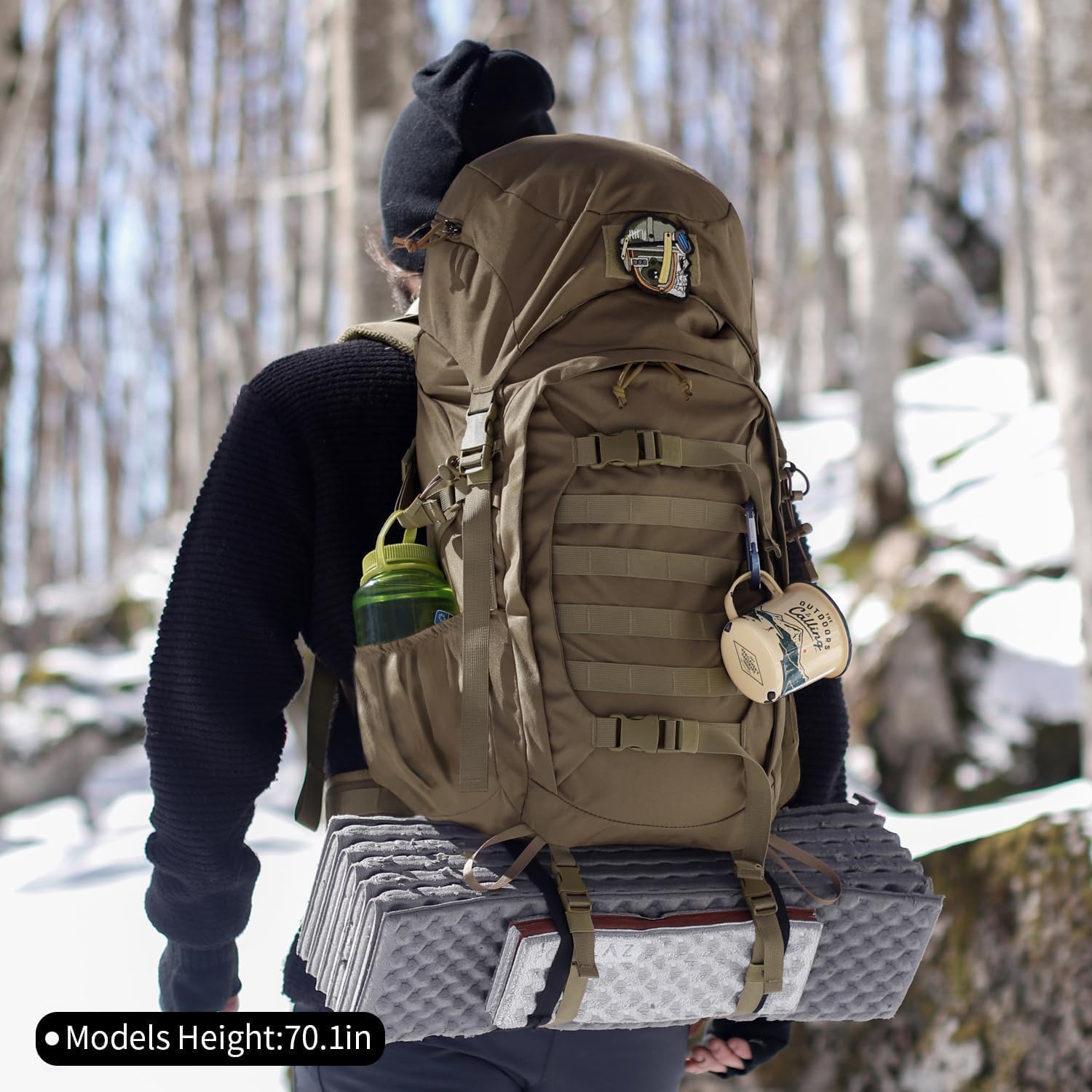 Mardingtop 50L Hiking Backpack,Backpacking Backpack with Rain Cover for Hiking,Backpacking,Rucking,Camping,Survival - Image 7